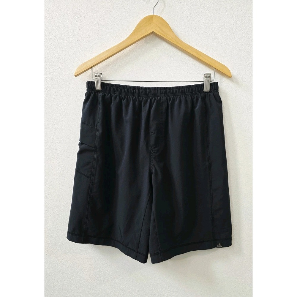 Prana Lined Shorts Black Men's Size Small Running Hiking Athletic Gym Outdoors